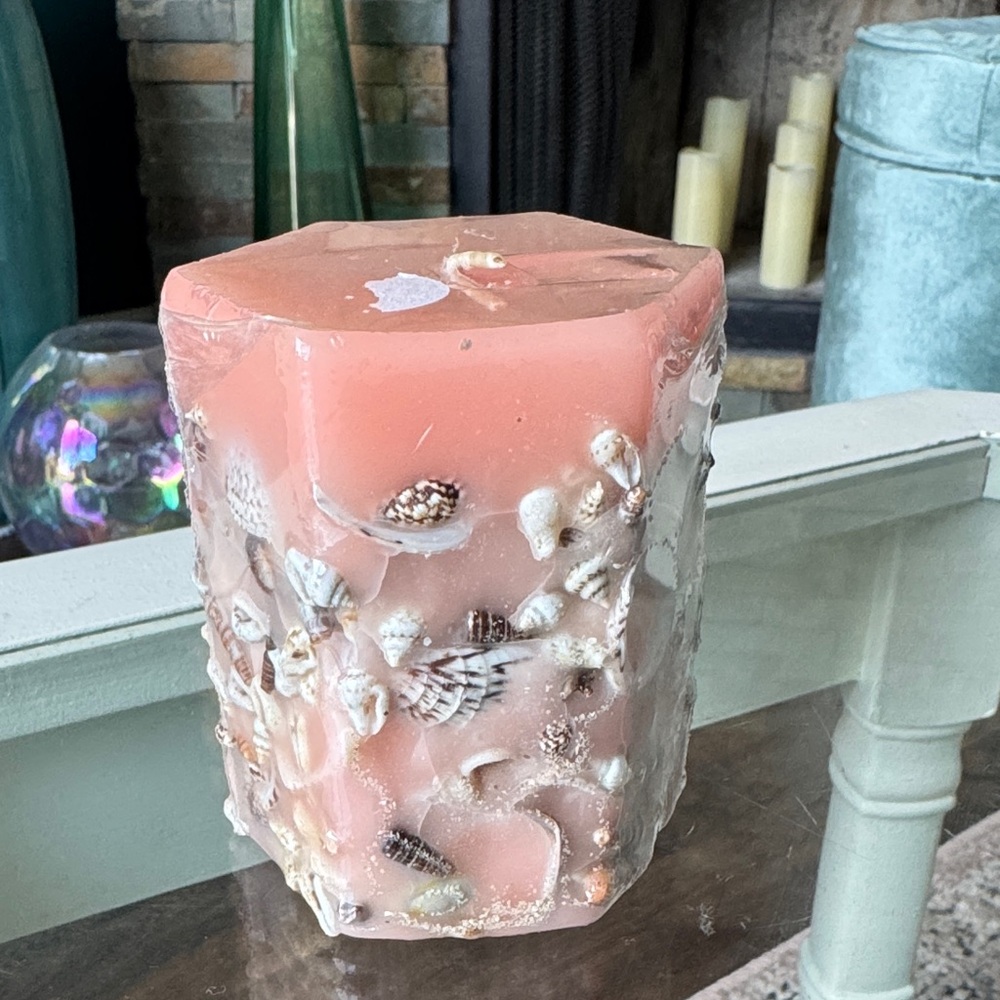 Vintage Paul hoge Seashell Decorative pillar Candle
